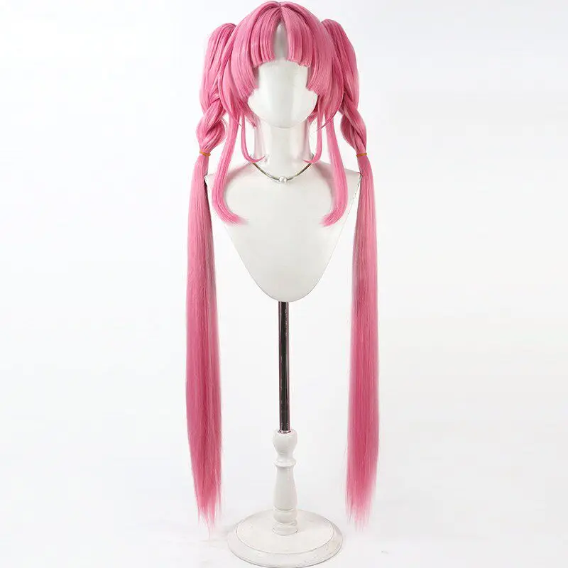 Anime Star Detective Precure! Kobayashi Mirai Cosplay Wig Pink Heat Resistant Hair Party Wigs+ Wig Cap