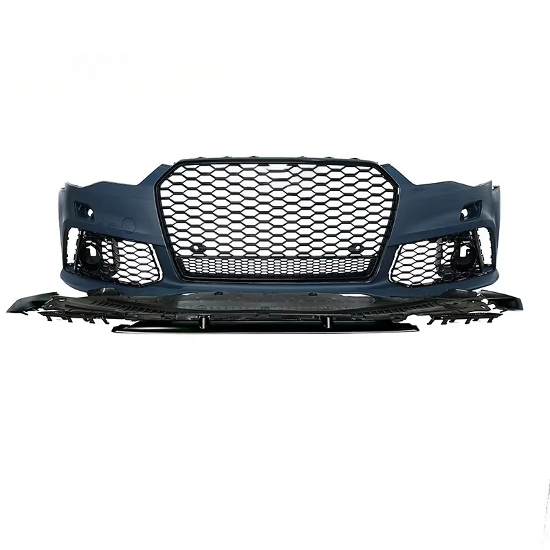 

High Quality Car 2016-2018 RS6 Style Front Bumper Body Kit With Grill Fog Lamp for A6 S6 C7.5 2016 2017 2018