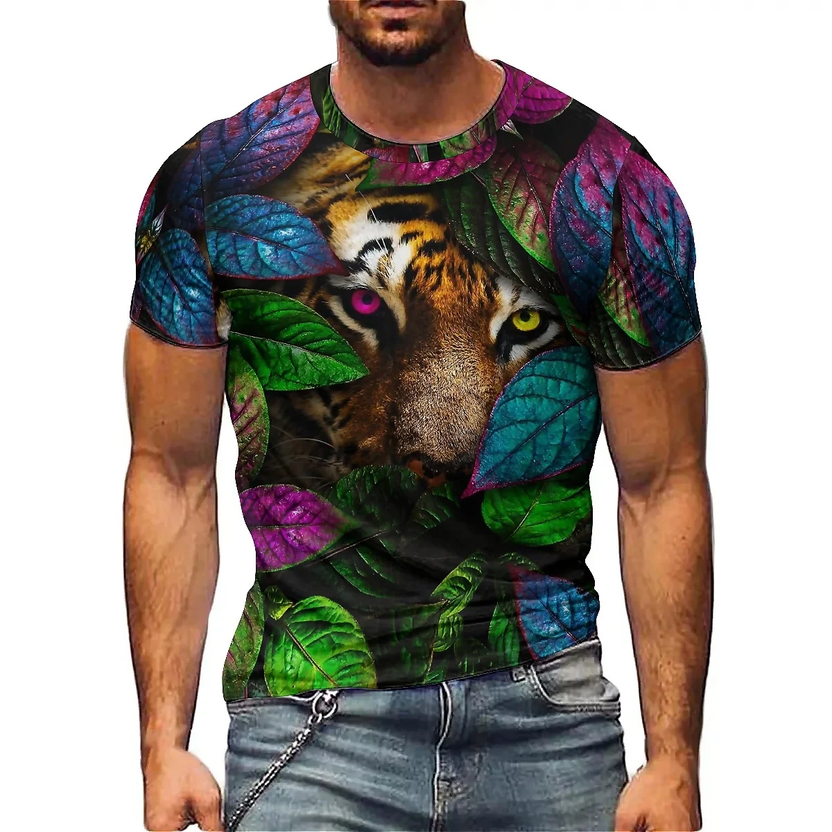 

2026 New Abstract Dizzy Effect Men's 3D Printed Short-Sleeve T-Shirt - Silky Couple Outfit 3D Top