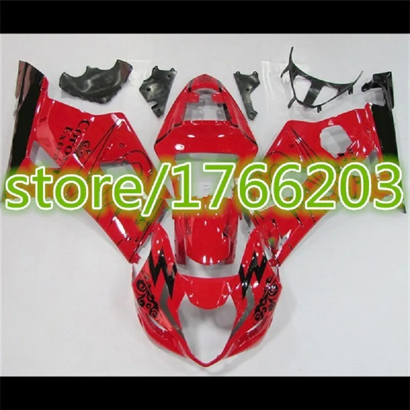 Hot sales   Motorcycle fairings kit Injection   ABS for Suzuki K3 K4 GSXR1000 03 04 GSXR 1000 2003 2004  red black  Fairing kits