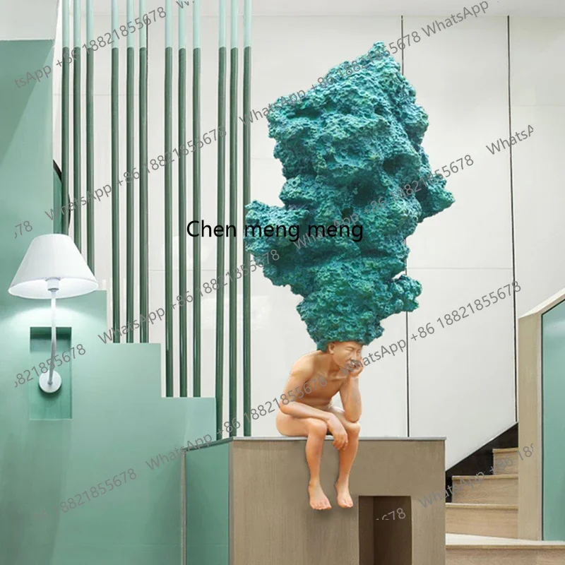 A74Sales office ornaments Large abstract figure sculptures Light luxury high-end hotel elevator decorations