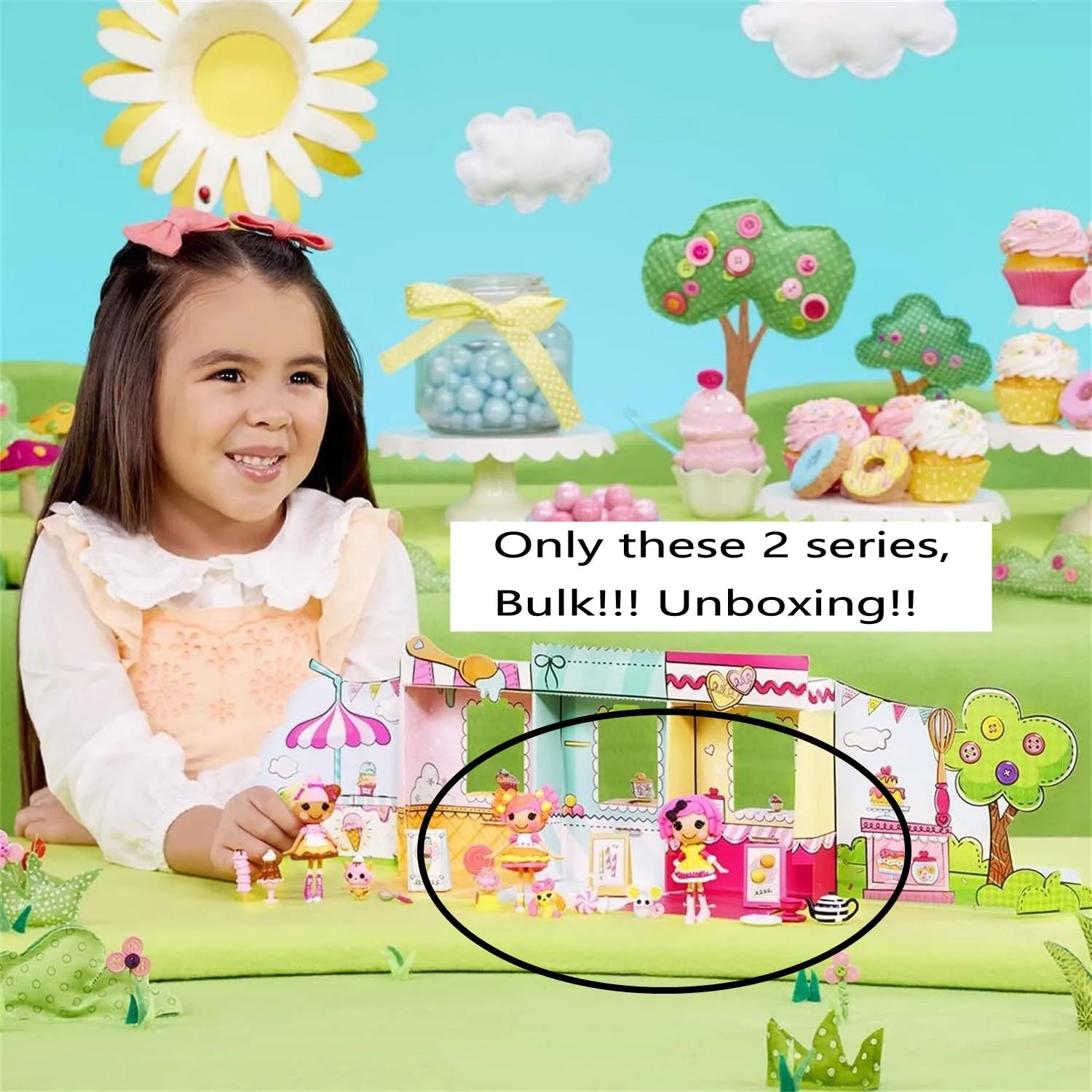 مجموعة دمى Lalaloopsy Mini Sweets Fair 2 مع ملحقات لعبة الشكل مقاس 8 سم هدايا للأطفال والبنات
