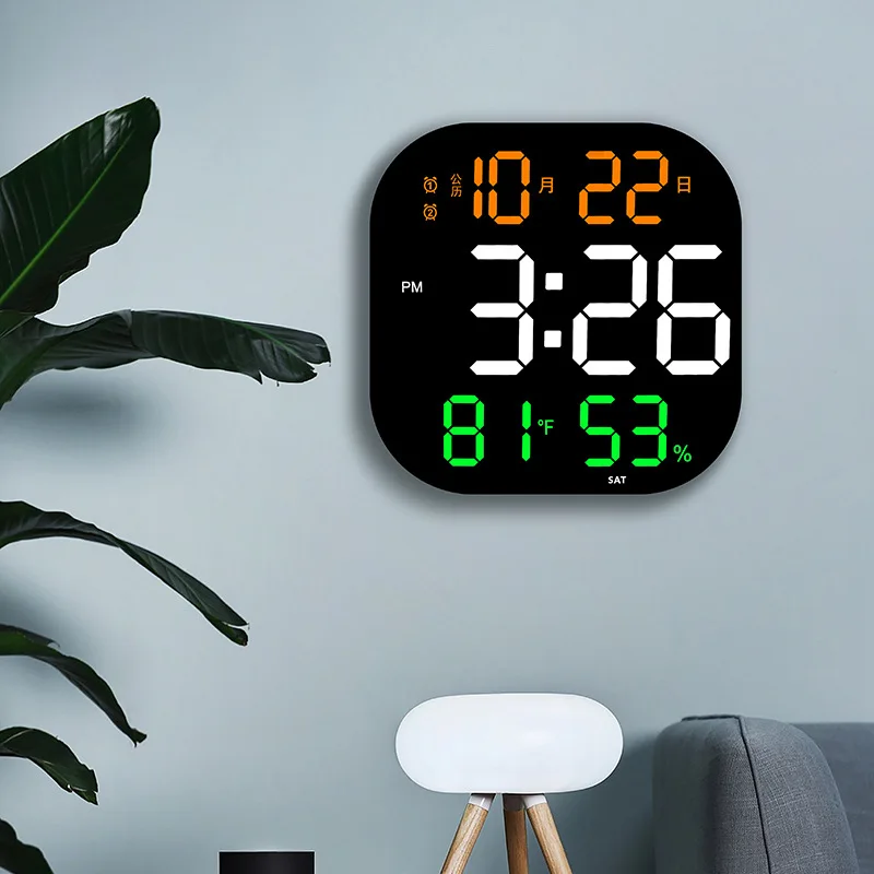 Living room countdown timer gym wall clock led acrylic decoration creative large electronic clock wall hanging