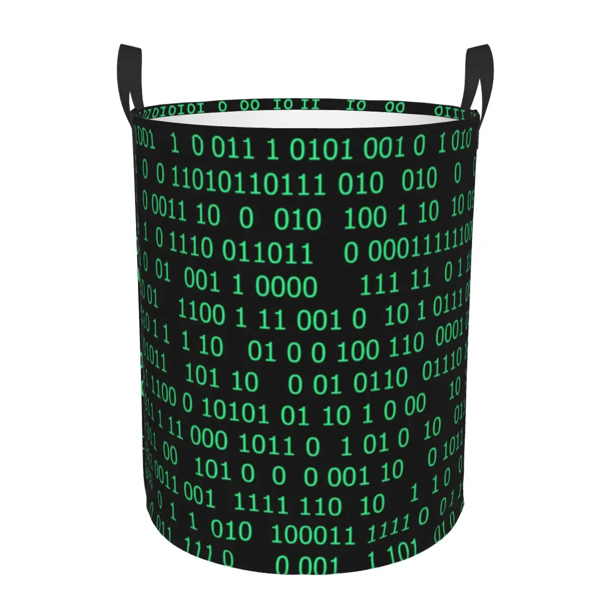 Computer Developer Binary Code Laundry Basket Collapsible Large Clothes Storage Bin Programmer Coding Hacker Tech Baby Hamper