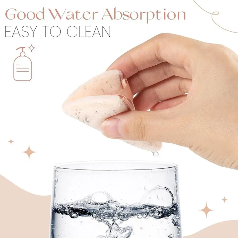 Triangle Velvet Powder Puff Pizza Flours Mini Face Makeup sponge Cosmetics Washable Lightweight Makeup Tool