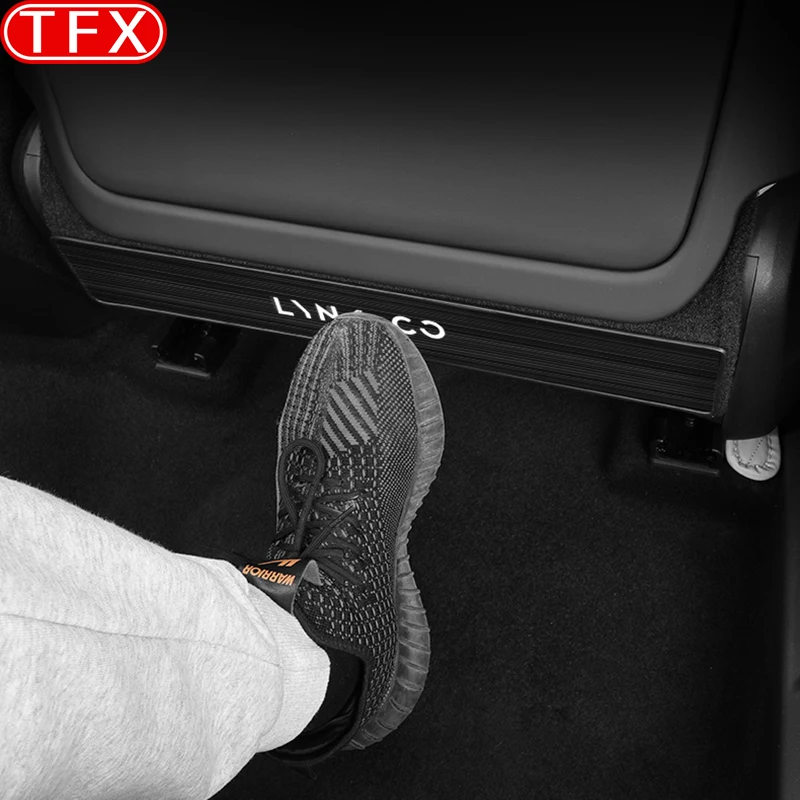 For Lynk & Co 08 EMP 2025 2026 Car Styling Seat Kick Plate Stainless Steel Scratch Pad Auto Interior Modification Accessories