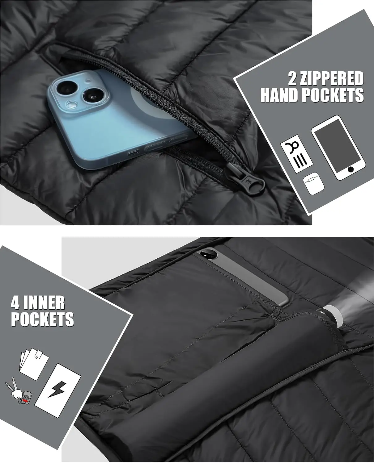 เสื้อแจ็คเก็ตพัฟเฟอร์น้ำหนักเบาสำหรับผู้ชาย ยี่ห้อ Pioneer Camp แบบมีฮู้ด บุฉนวนกันความร้อน เหมาะสำหรับวิ่งและเดินทางในฤดูหนาว