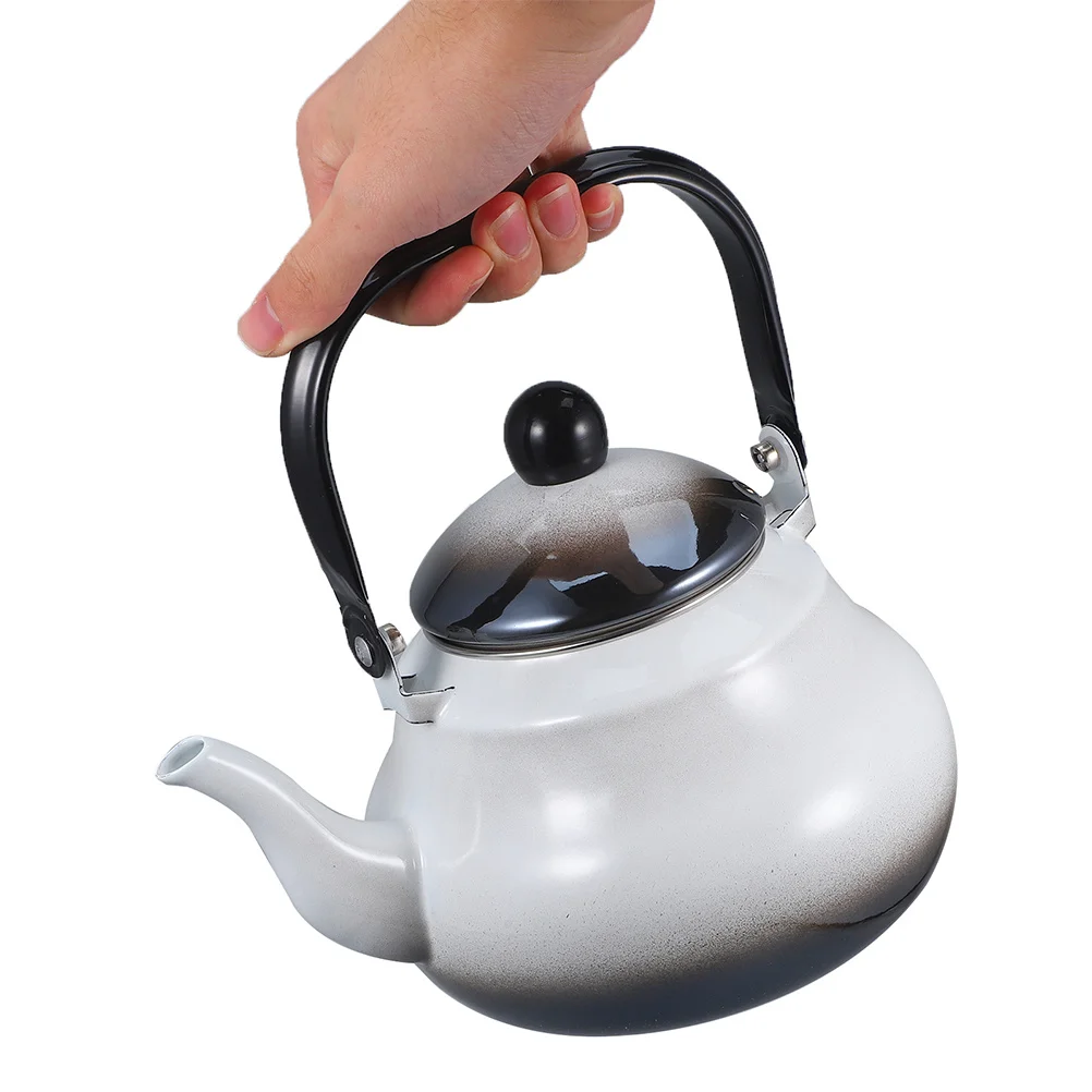 

Винтажный эмалированный чайник, 2,5 л, материал, безопасное использование, ручка с защитой от ожогов, чайный домик, подарок, эмалированный чайник, эмалированный чайник