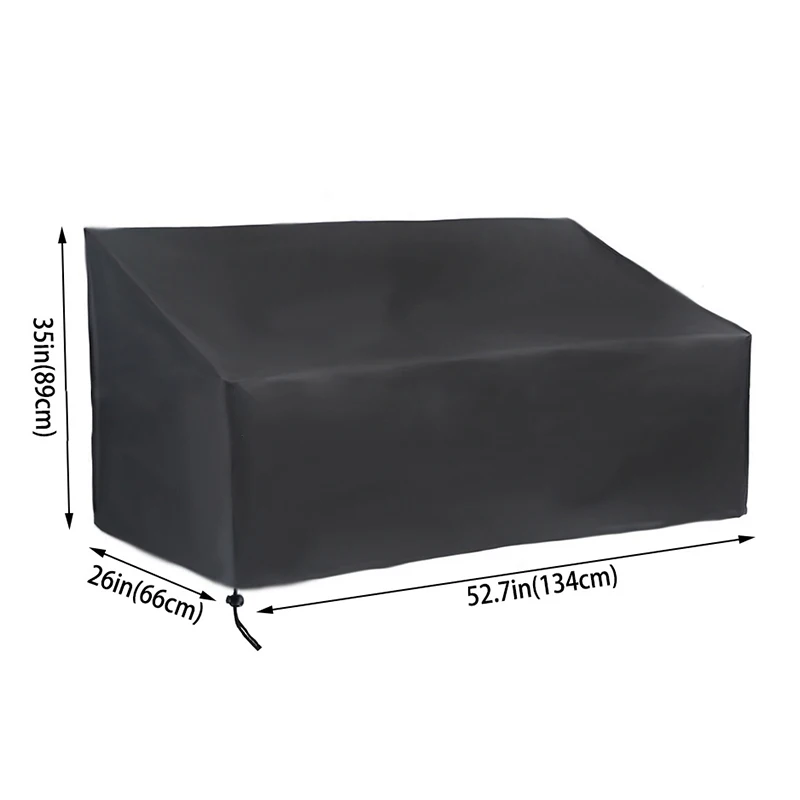 2 Seat All-Purpose Heavy Duty Waterproof Dustproof Outdoor Garden Bench Seat Furniture Dust Cover Accessories