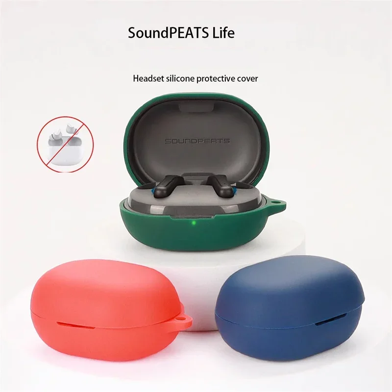 Silicone Earphone Cover For SoundPEATS Life Bluetooth Earbuds Protective For SoundPEATS Life Shell Anti Drop Box Headphone Case