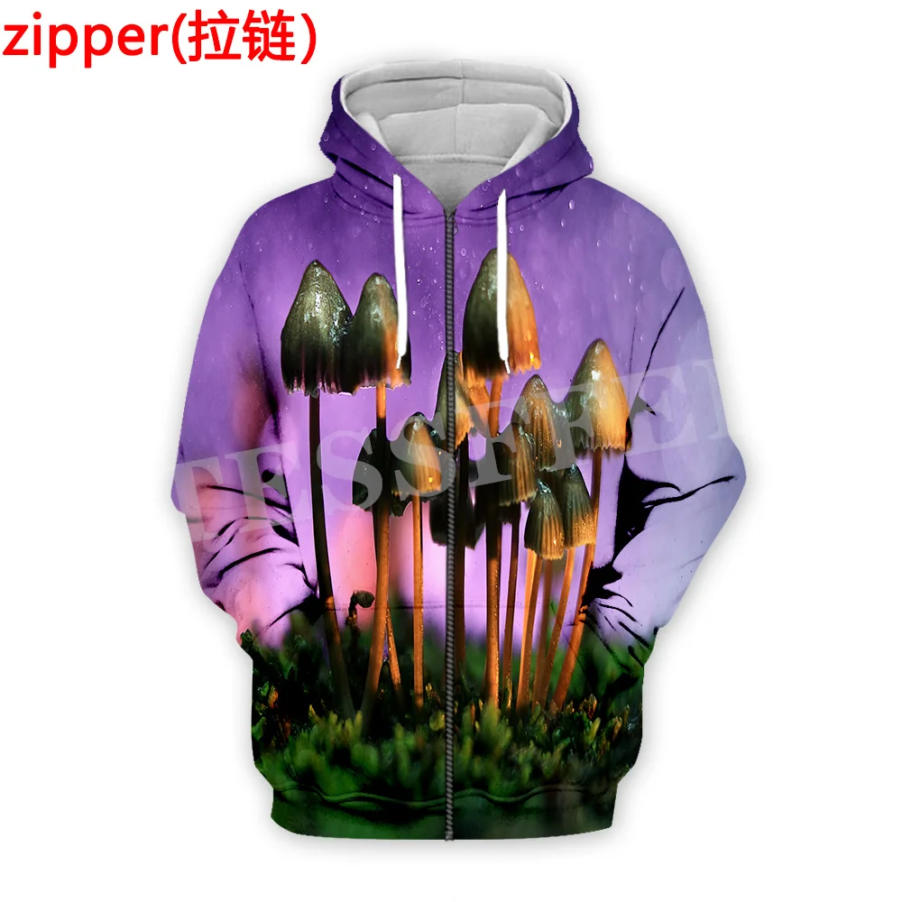 الفطر الغابات النباتات الفطر تريبي مجردة مخدر الهبي رياضية Harajuku البلوز الشارع الشهير سترات غير رسمية هوديس 11 #2