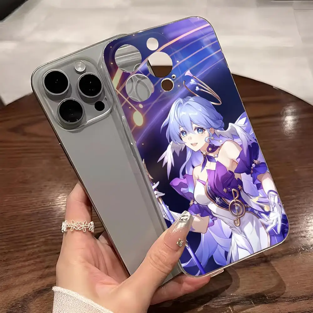 Honkai Star Rail Robin Phone Case for iphone 14Pro 15 11 12 16 Pro Max Mini 8 Plus X XR XS SE2020 Transparent Cover