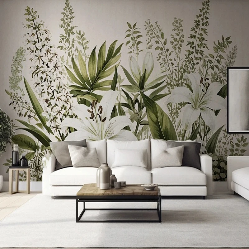MU8352 Photo Wallpaper 3D Hand Painted Nordic Landscape Forest Mural For Living Room Bedroom Study Waterproof Stickers Decor