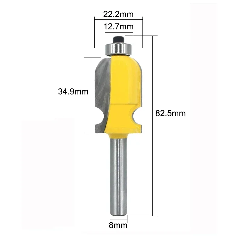 1pc 8MM Shank Architectural Molding Line Router Bit Woodworking Milling Cutter for   Face Mill  02080