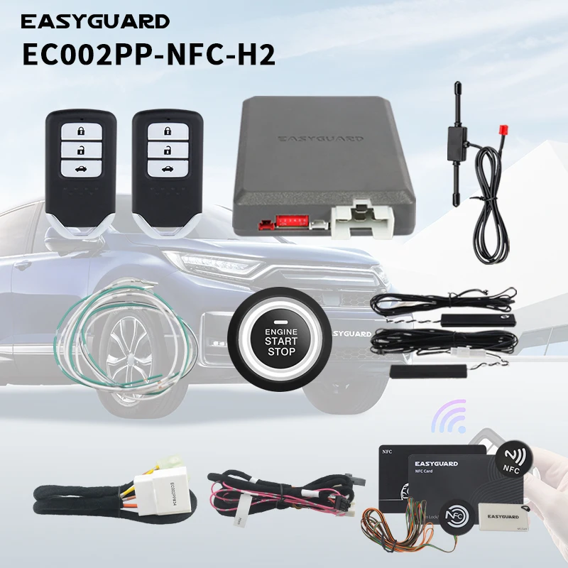 EASYGUARD PLUG PLAY PKE Remote Starter With NFC fit for Key Start Honda Cars GREIZ 14-21,VEZEL 15-21,City 14-21,GIENIA 16-21