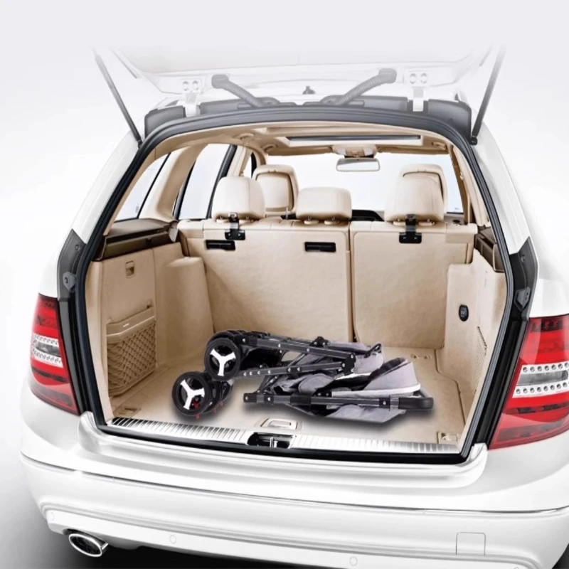 عربة أطفال مزدوجة، مقعد مزدوج/عربة أطفال مزدوجة، قابلة للطي، مناسبة لشخصين ويمكن أخذها إلى المصاعد. #2