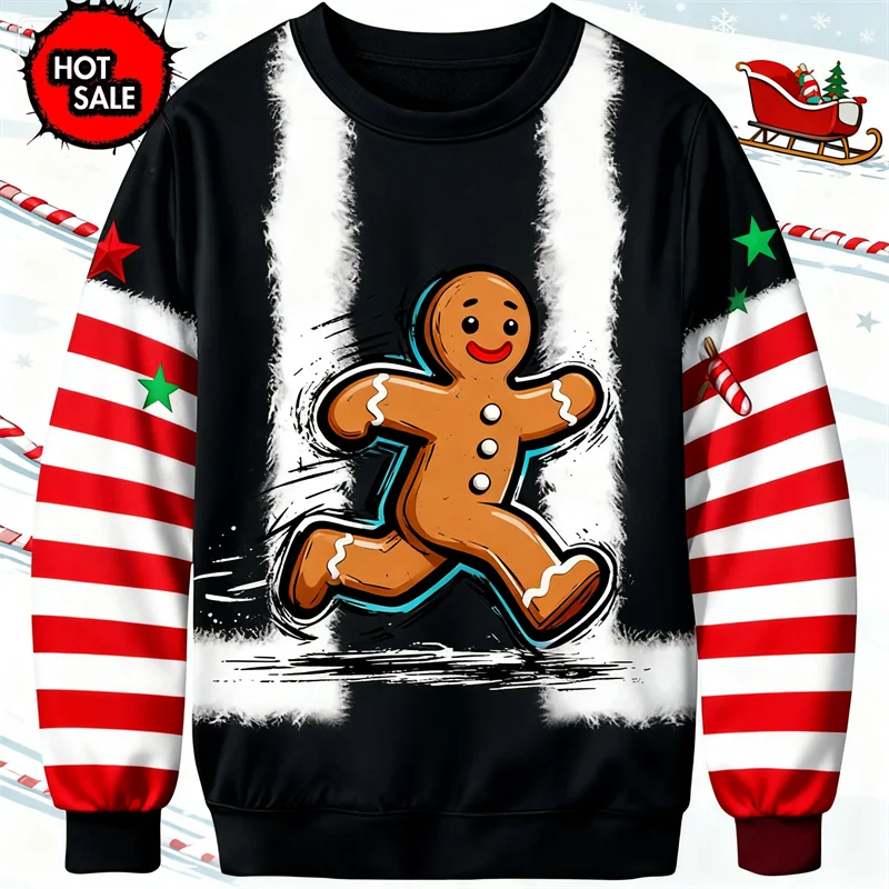 سوبر كول كابيبارا طباعة ثلاثية الأبعاد سترة عيد الميلاد القبيحة طويلة الأكمام البلوفرات رجل امرأة عيد الميلاد سترة ملابس الشارع الشهير #6