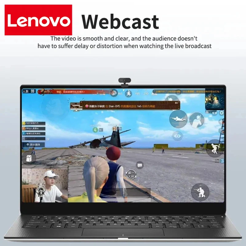 Lenovo câmera web para trabalhar com microfone tripé câmera 8k hd computador hd câmera usb microfone embutido câmera de rede usb