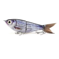4inch Smooth&Textured Body with Fiber Tail Single Joint Glide Bait Shad Artificial Bait Fishing Lure Slow Sinking Plastics Bait 2