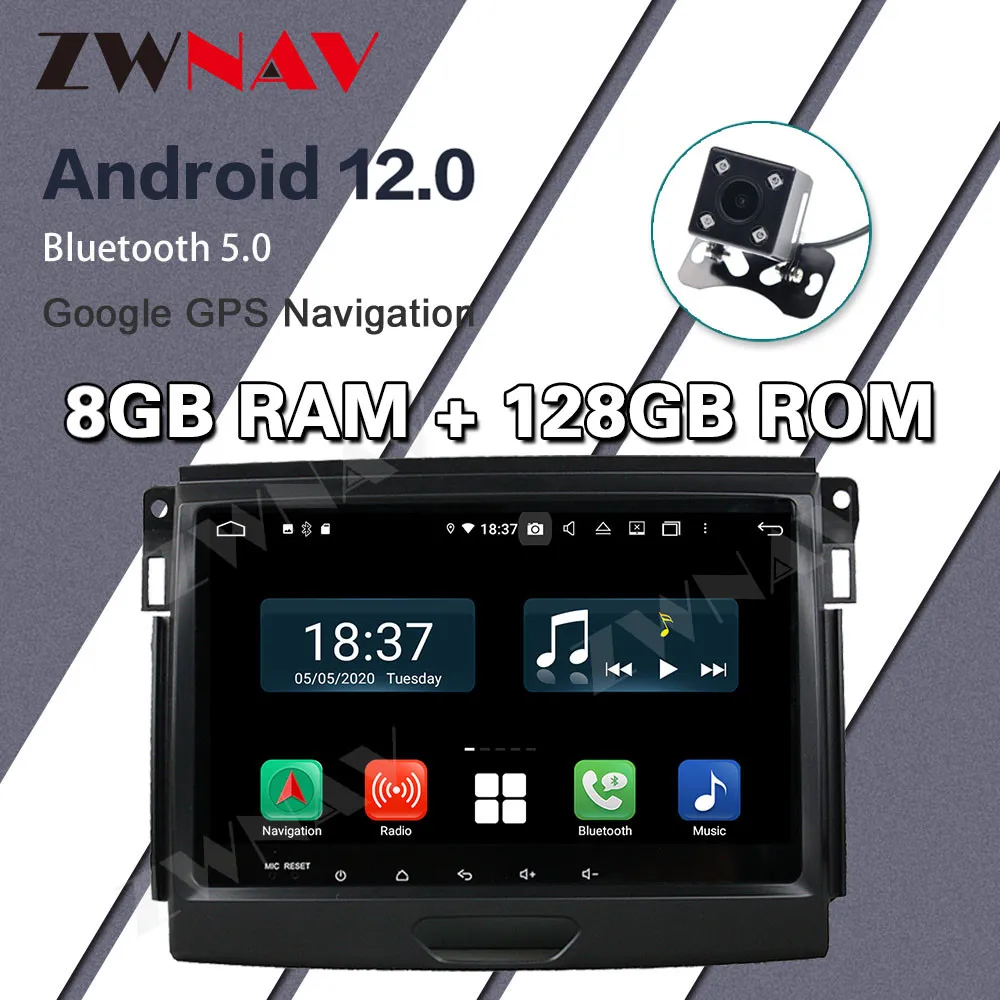 For Ford Everest 2015-2019  ZWNAV Android 12 IPS screen 2 din 8-core CPU Car multimedia Player stereo GPS navigation head unit