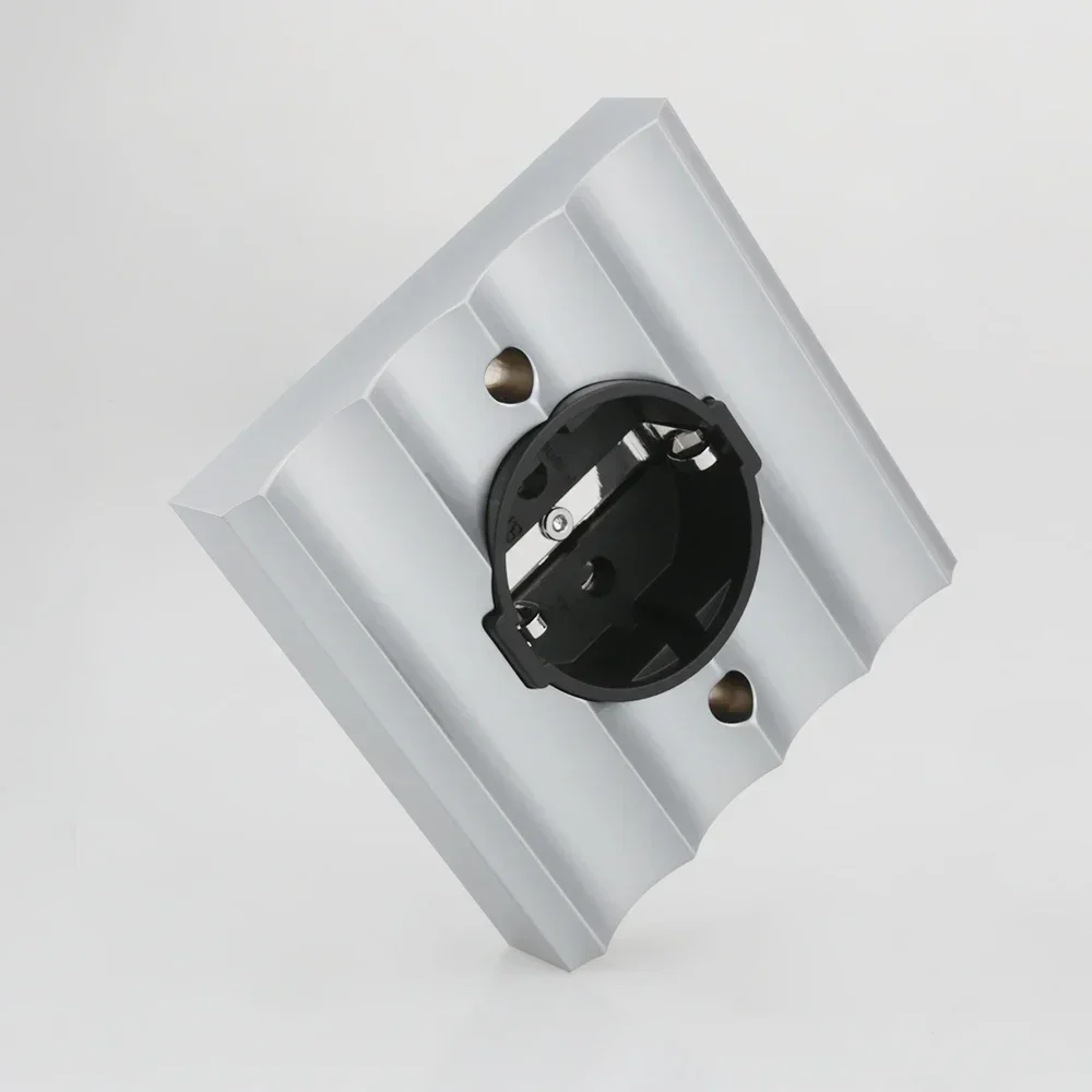 HifI Viborg VE02R enchufes Schuko cobre puro chapado en rodio Schuko toma de corriente eléctrica europea alemana placa de pared