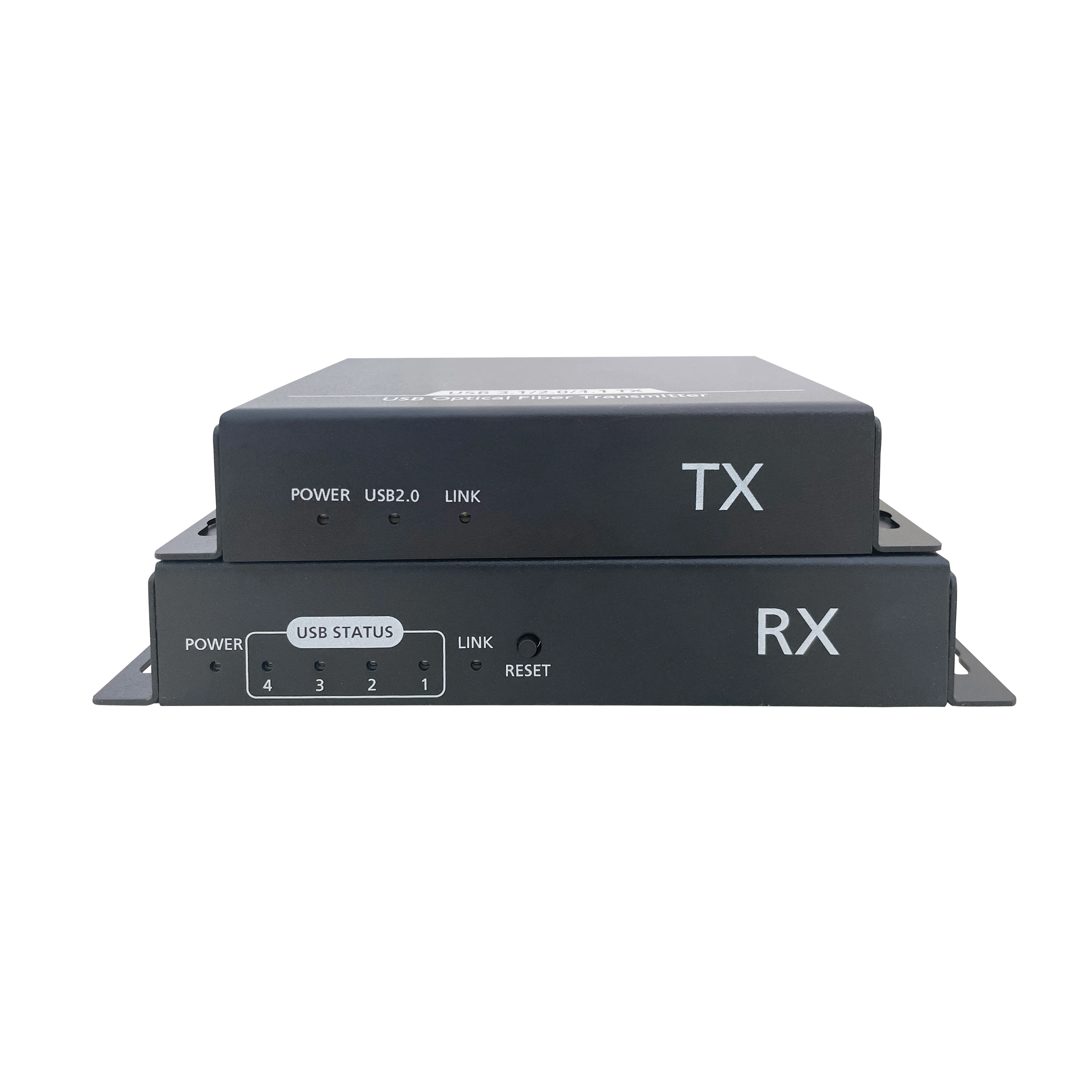USB3.0 enkele vezelverlenger Compatibel met USB2.0/1.1 USB Type-B naar USB Type-A 1 in 4 uit met 1 LC glasvezel tot 300 meter