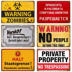 Caution Warning Metal Sign For Safety Signs Danger Beware Tin Sign Plate Home Wall Decor Vintage Plaque Home Art Painting Poster