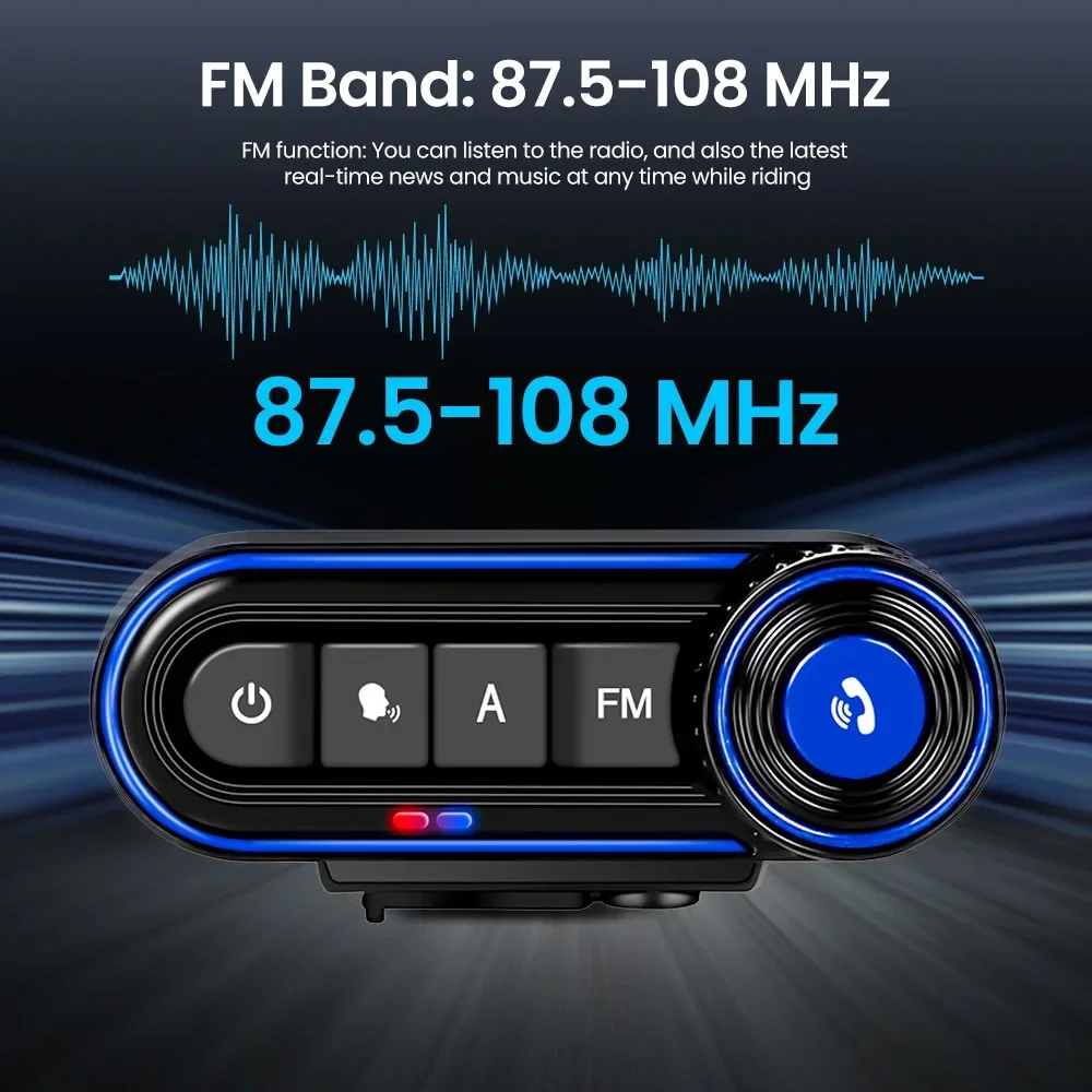 Casque de casque de moto BT 5.3 avec radio FM, écouteur stéréo mains libres, réduction du bruit, haut-parleur sans fil, téléphone de sauna, BT36
