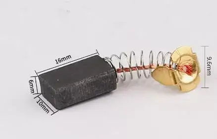 10pcs motor Brush 6*10*16mm 6*10*15mm 103# Electrical Brush Mower brush Grinder brush Servo motor carbon brush