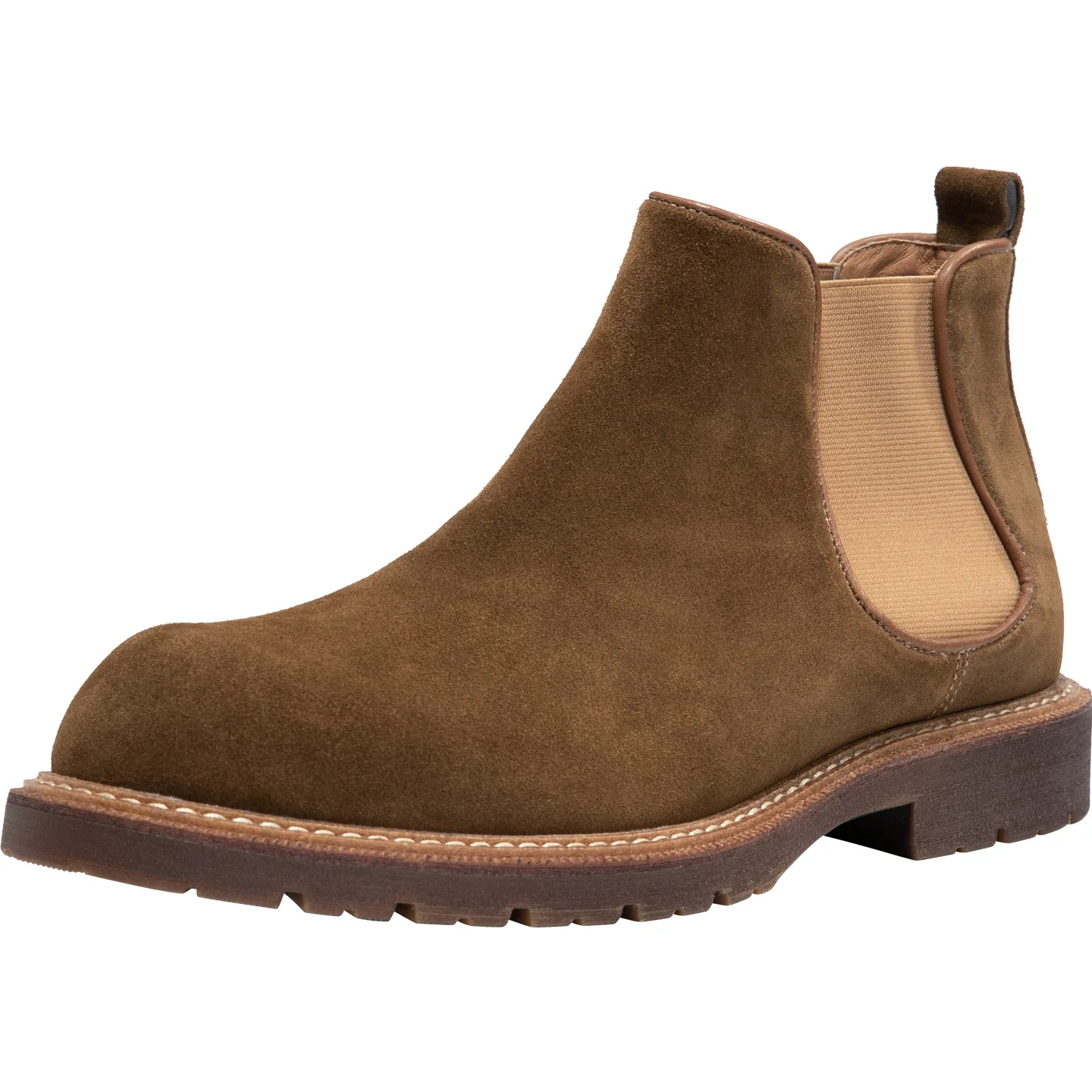 YETTIES Men's Suede Leather Chelsea Ankle Boots | Combat Boots Welted Handmade British Vintage Casual Boots for Men