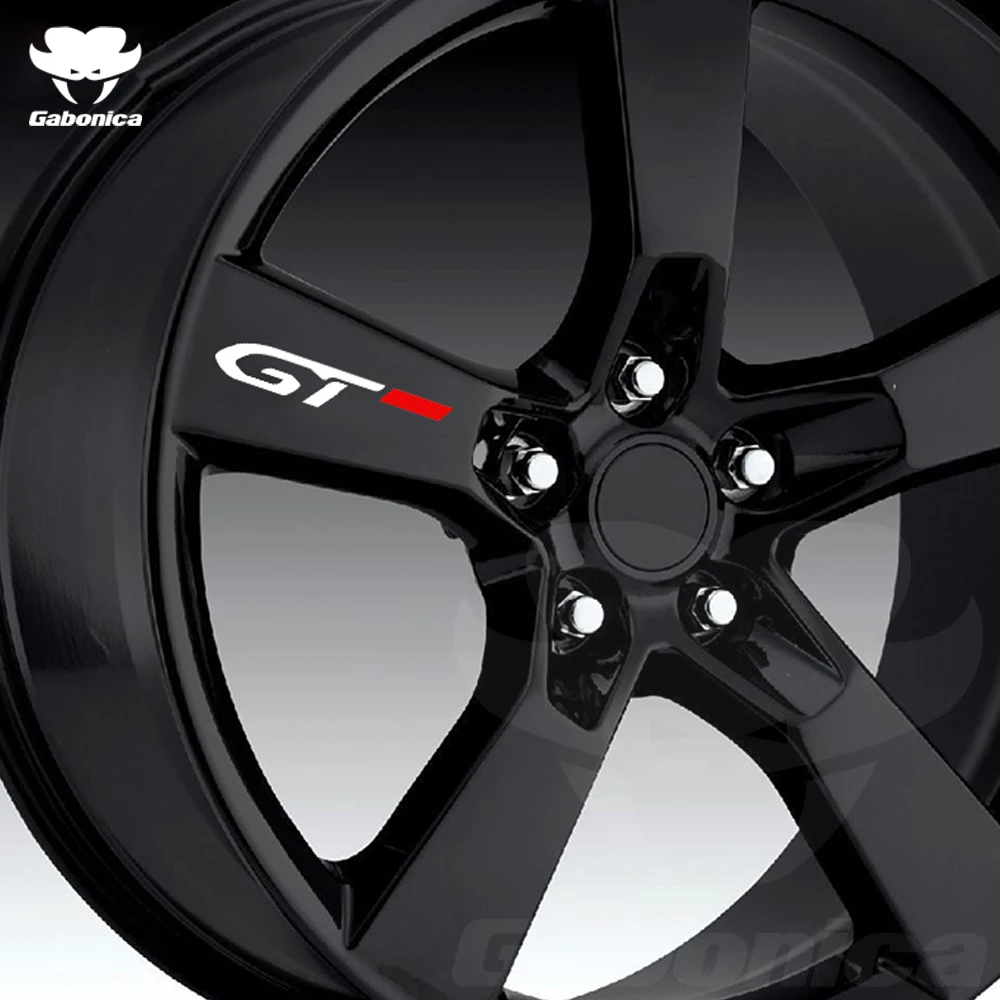 4pcs/Lot Car Wheel Sticker for Peugeot GT GTLINE 108 208 308 408 508 2008 3008 4008 5008 Car Rim Sticker Decal Accessories