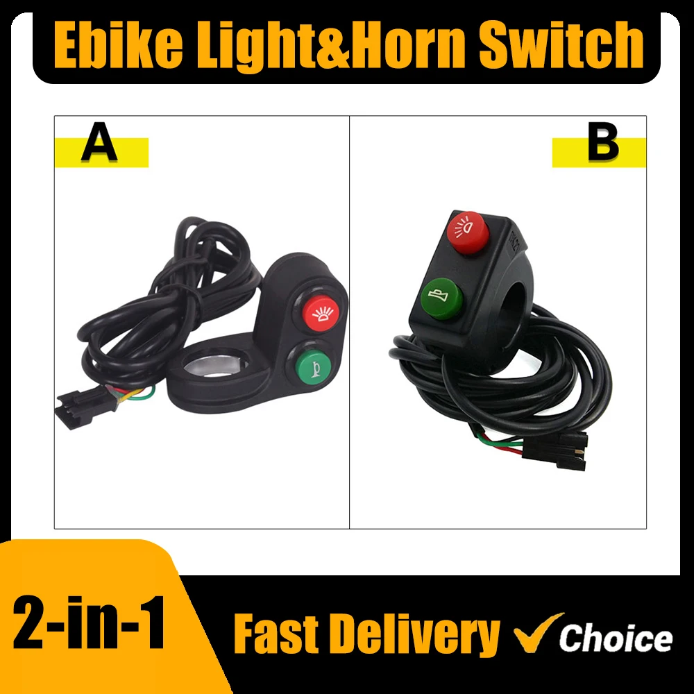 E-Bike 23mm Lenker horn und Scheinwerfer Kombination schalter Knopf Motorsc halter Blinker Modifikation Zubehör