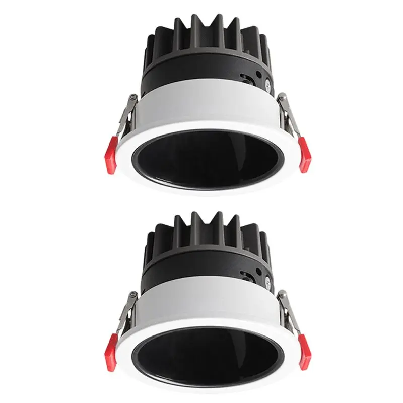 

ABBO-Встраиваемый антибликовый светодиодный потолочный светильник с регулируемой яркостью, потолочный светильник, точечный светильник, фоновый светильник для внутреннего освещения, 12 Вт