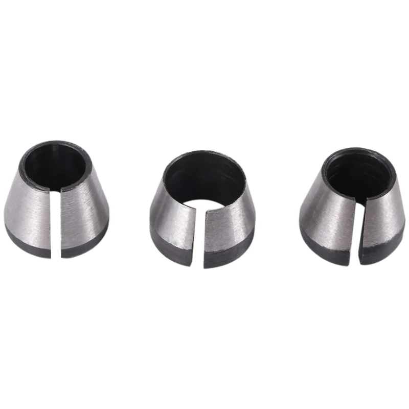 AA01-3 Stuks Router Spantang Set Chuck Heads Adapter Voor Boren Graveren Trimmen Carving Machine Elektrische Router Frees