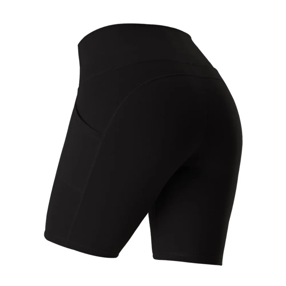 Short de sport européen et américain à cinq points, serré, Fitness, taille haute, levage des hanches, cyclisme, Yoga