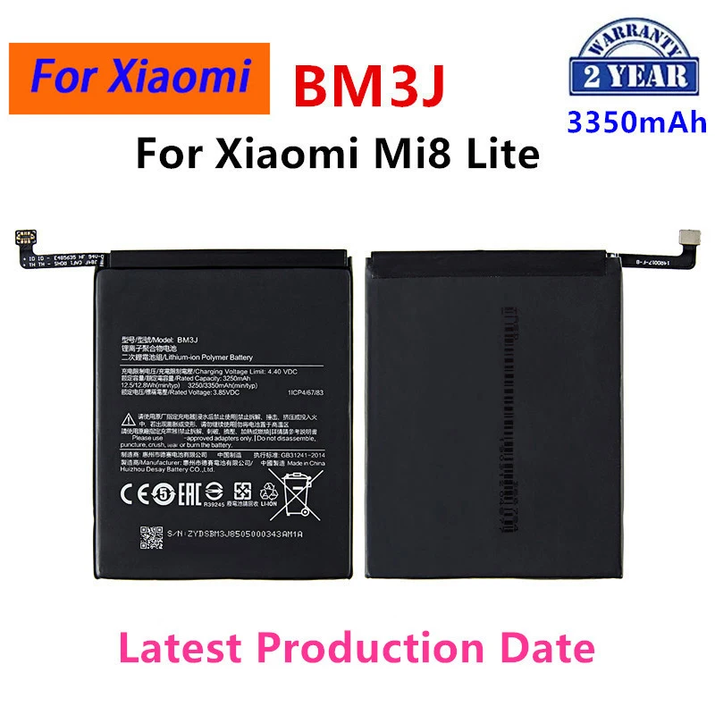

Совершенно новый аккумулятор BM3J 3350 мАч для Xiaomi 8 Lite MI8 Lite BM3J, высококачественные сменные аккумуляторы для телефона