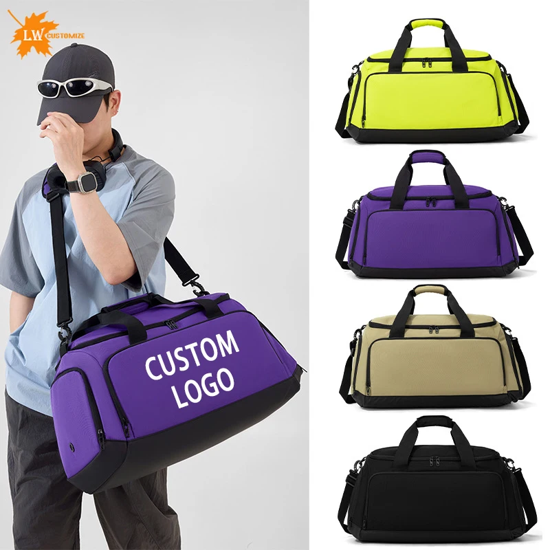 custom-logo-gym-bag-large-capacity-sports-fitness-bag-travel-bag-dry-wet-separation-luggage-bag-printed-pattern-personalized-diy