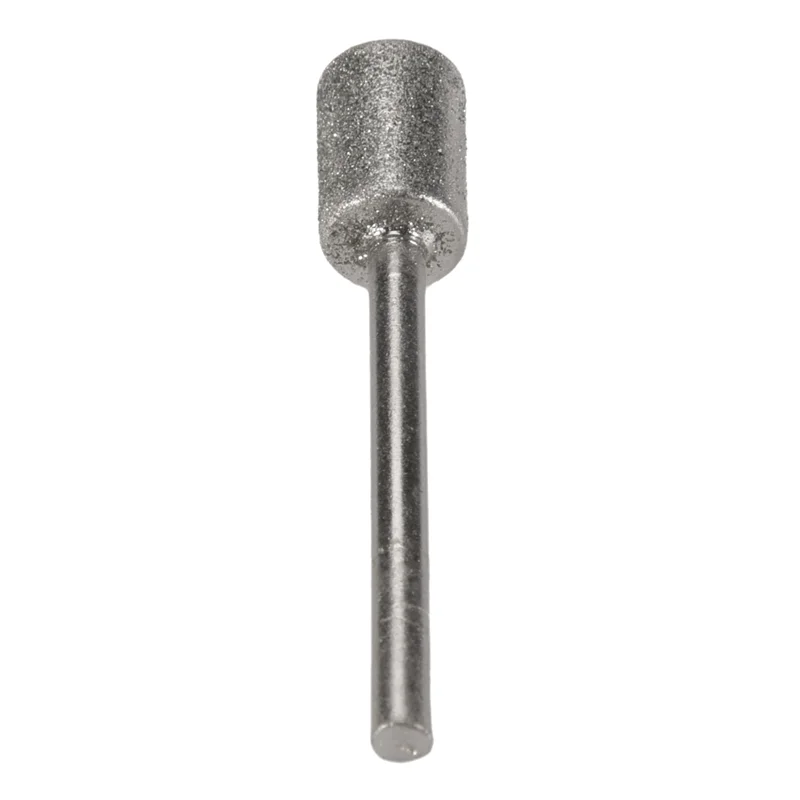 AA63 HOT 10 Pieces Diamond Bit Diamond Grinding Bits Head 1/8 Shank 8Mm Cylinder Head Diamond For Most Rotary Tool Bit Grinder