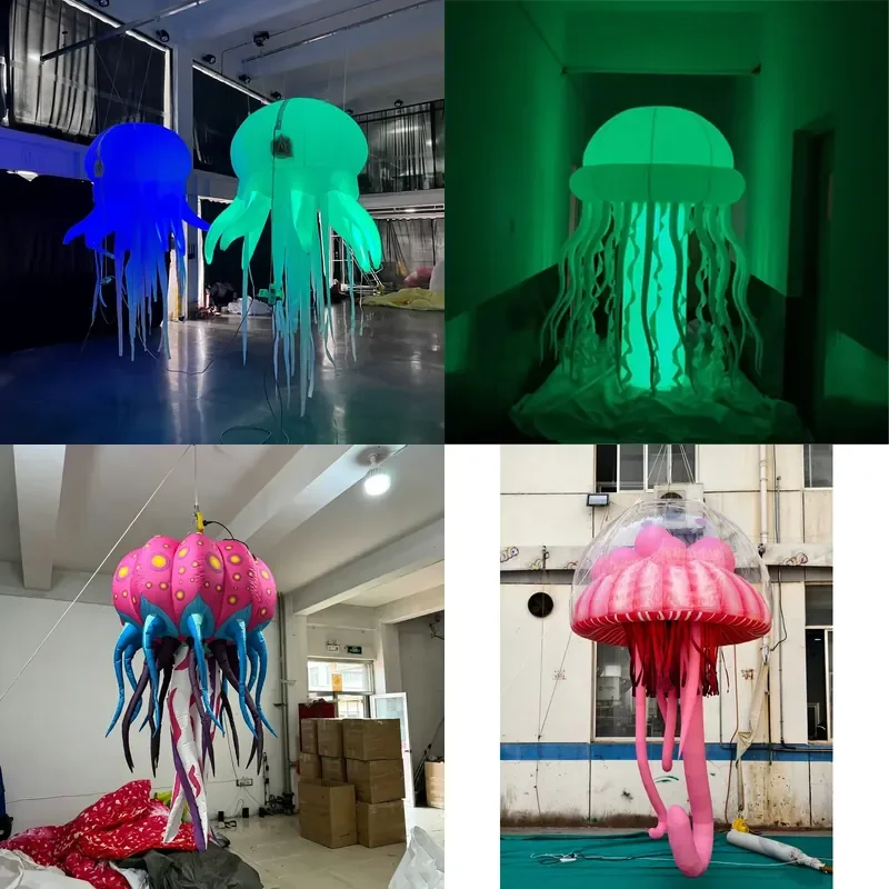 Giant Hanging Inflatable Jellyfish Decoration for Event & Party LED Lighting Inflatable Sea Animal Inflatable Jellyfish