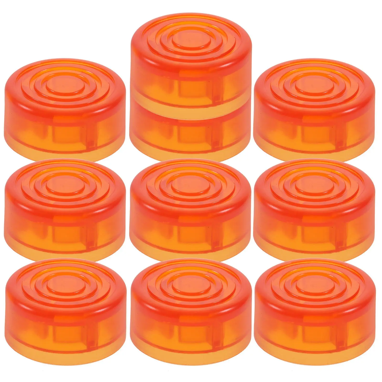 

10 Pcs Yellow Guitar Effects Pedal Protective Caps Durable Plastic Easy Install For Electric Guitars Amplifiers Accessories