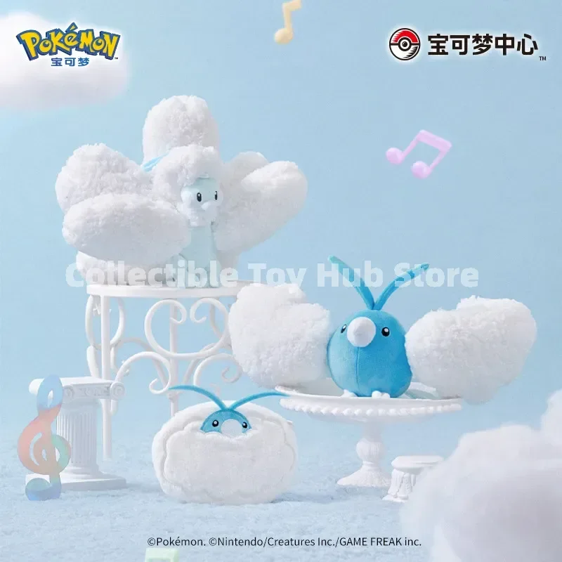Genuine Pokemon Swablu Plush Keychain Coin Purse Cute Cloud Stuffed Doll Backpack Pendant Valentine Gift Key Hanging Charm Toy