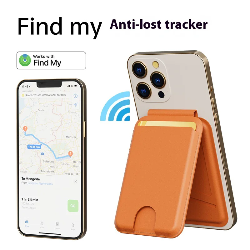 

Складной кошелек для Magsafe, сильная адсорбция, безопасный держатель для телефонной карты, противоугонная искусственная кожа для iPhone 16/15/14/13/12 серии