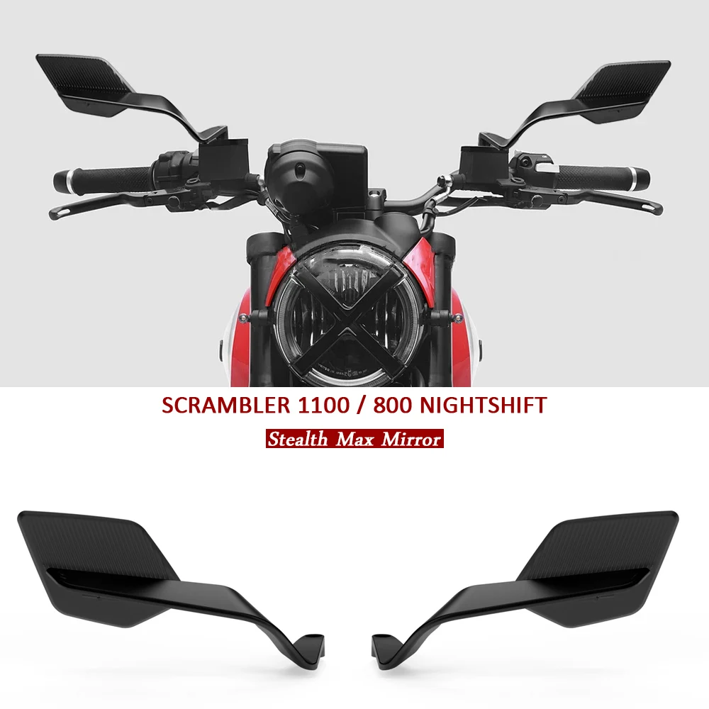 

Зеркало для Ducati Scrambler 1100 Pro 800, значок ночного спуска, темное ветровое крыло мотоцикла, регулируемое вращающееся зеркало заднего вида