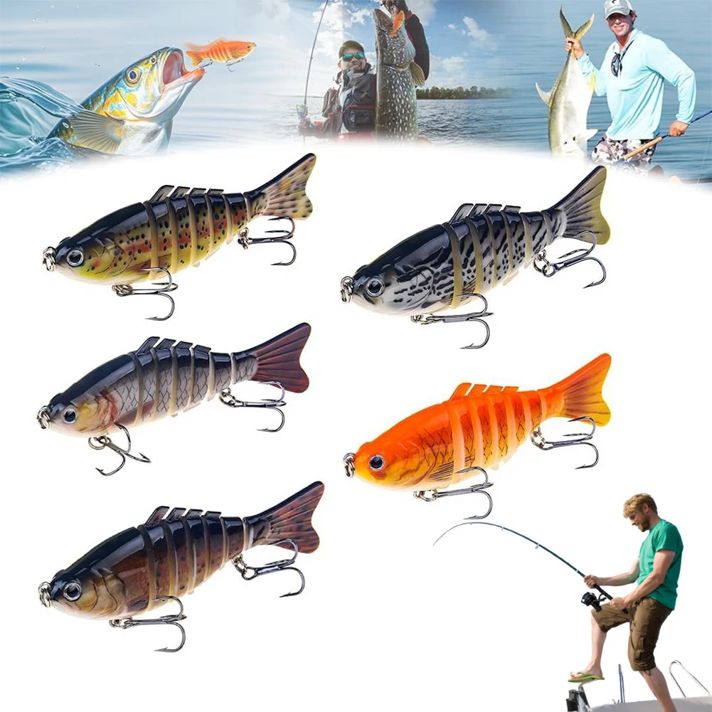 غرق Wobblers الصيد السحر 10 سنتيمتر 16 جرام متعددة صوتها سويم متعدد القسم الطعم الثابت ل بايك باس سمك السلمون المرقط #1