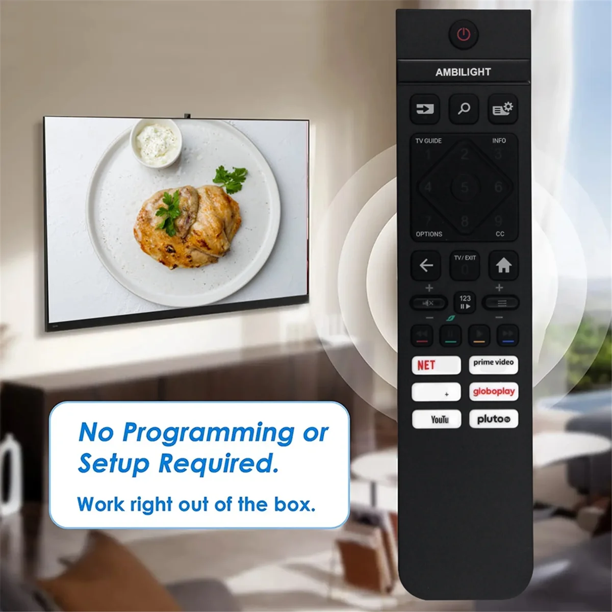 CCDD استبدال SRC-3216-12 جهاز التحكم عن بعد لتلفزيون فيليبس 398GR10BEPHNB000SY SRC-3216-12 جهاز التحكم عن بعد لا صوت