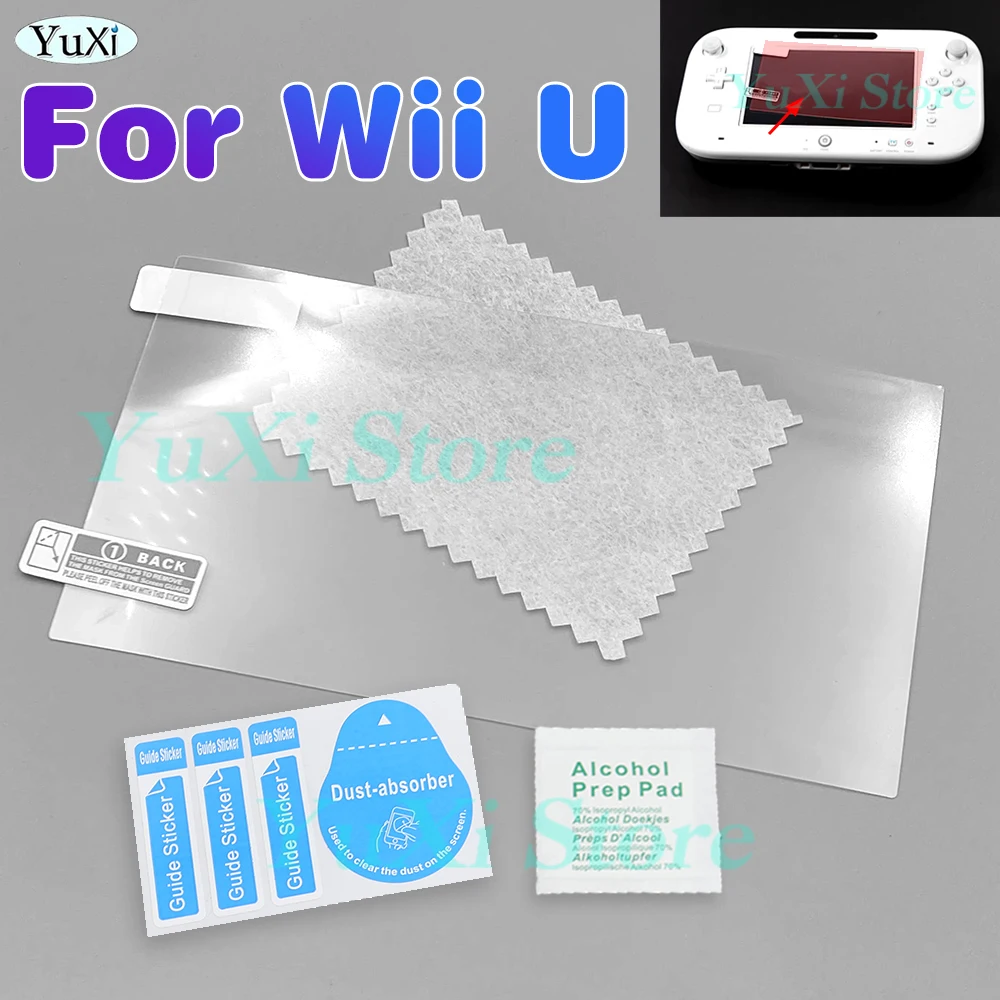 

For Wii U Gamepad Digitizer Touchscreen PET Protective Film HD Screen Lens Protection Film Kit For WIIU Controller