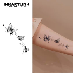 INKARTLINK Butterfly temporary tattoo sticker, waterproof magic tattoo, lasts to 15 days fake tattoo, semi permanent tattoo