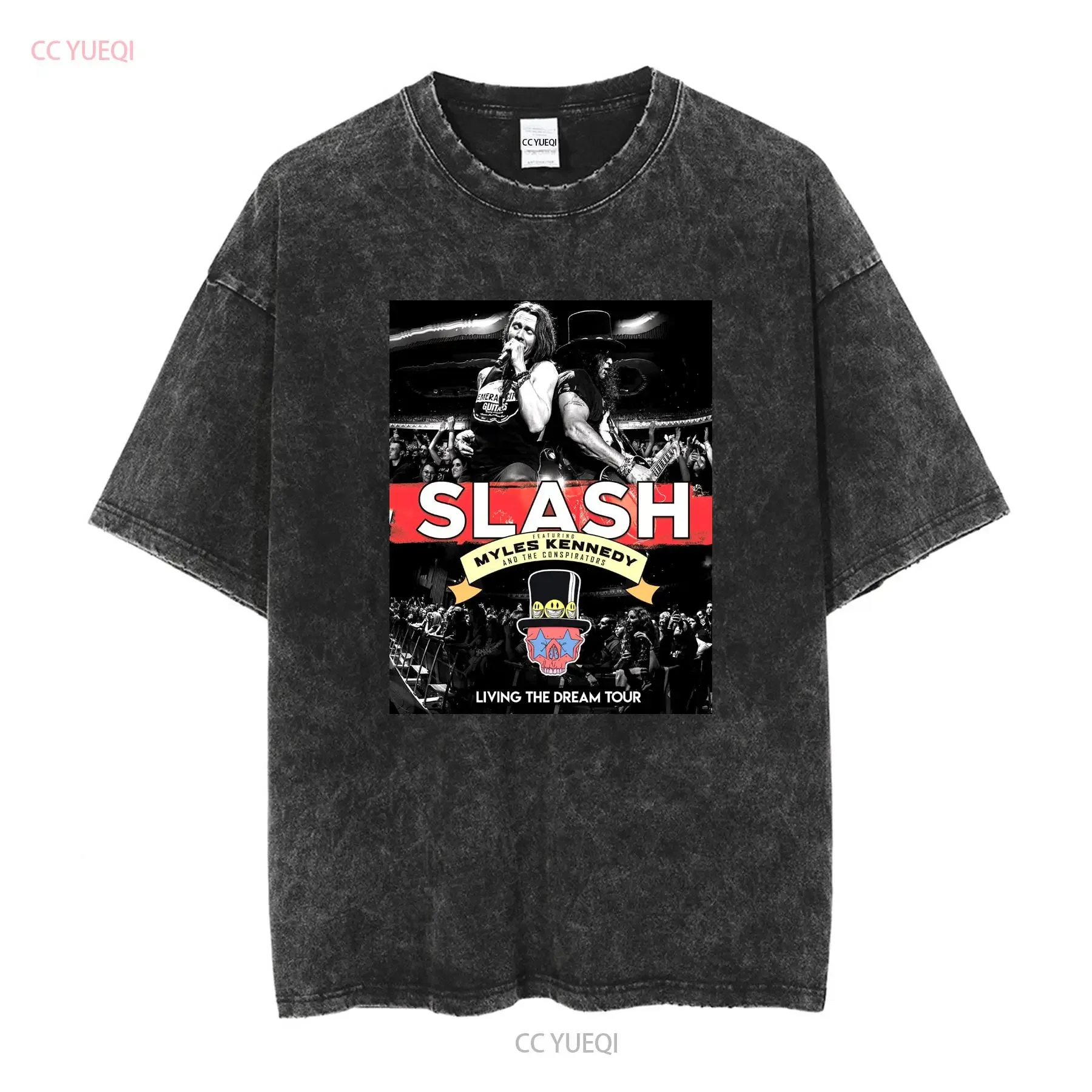 apocalyptic love slash featuring myles kennedy and the conspirators Band T Shirt vintage Washed Slightly graphic homme