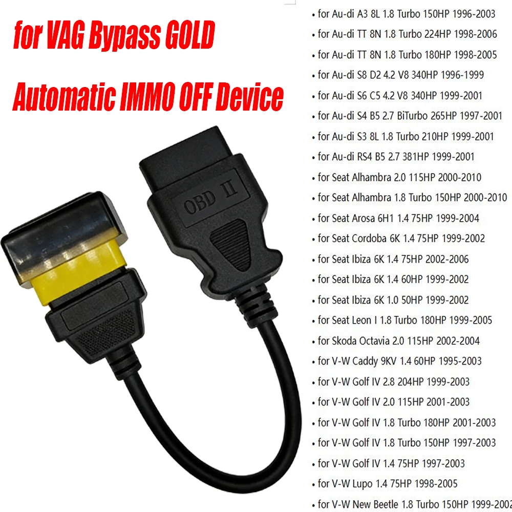 For Vag Bypass Emergency Start Device Automatic Immo off OBD2 Plug and Start for EDC15 EDC16 ME7 Remove ECU Immo Tools