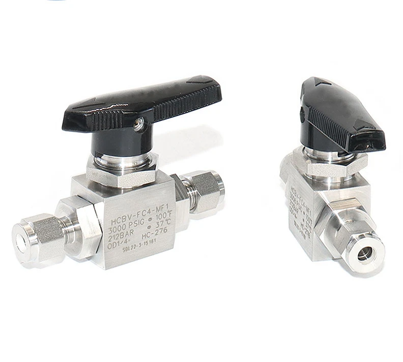 Straight Through Ball Valve HC-276 Double Card Sleeve High Pressure Ball Valve